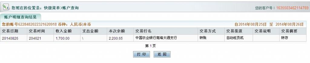 購壓邊機和兩把剪刀8月24日佛山客戶匯款1700元至農行卡